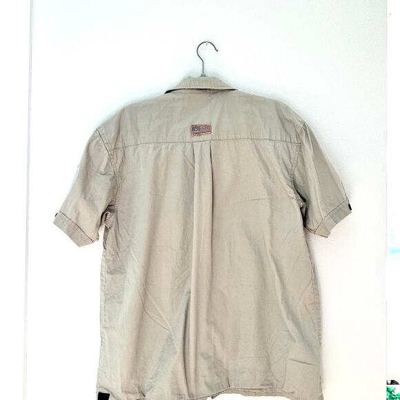 Plugg Men's Beige Cotton Button Up Shirt - Picture 4 of 8